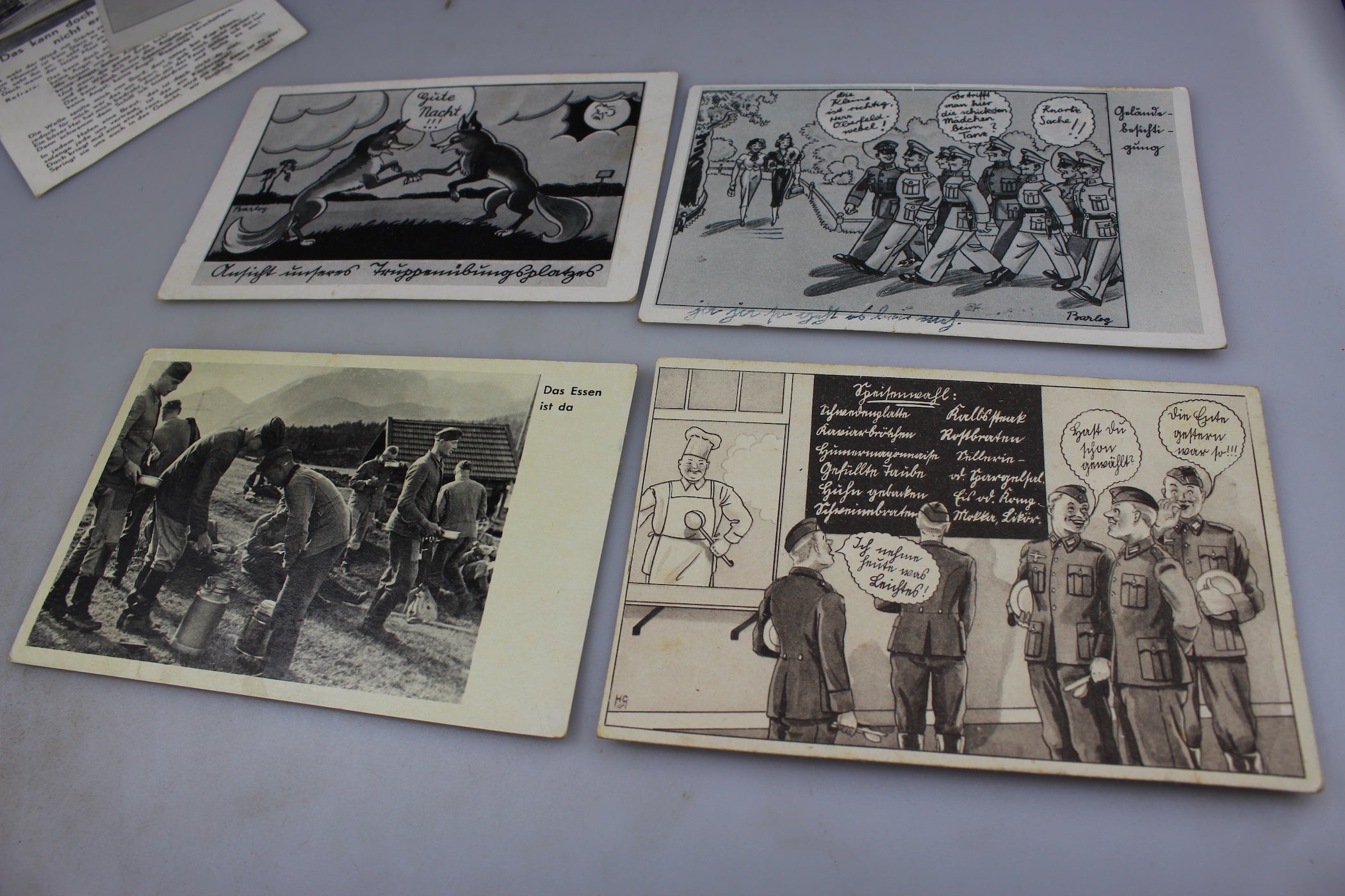 # 10 cartoline postali "satiriche" ispirate alla Wehrmacht