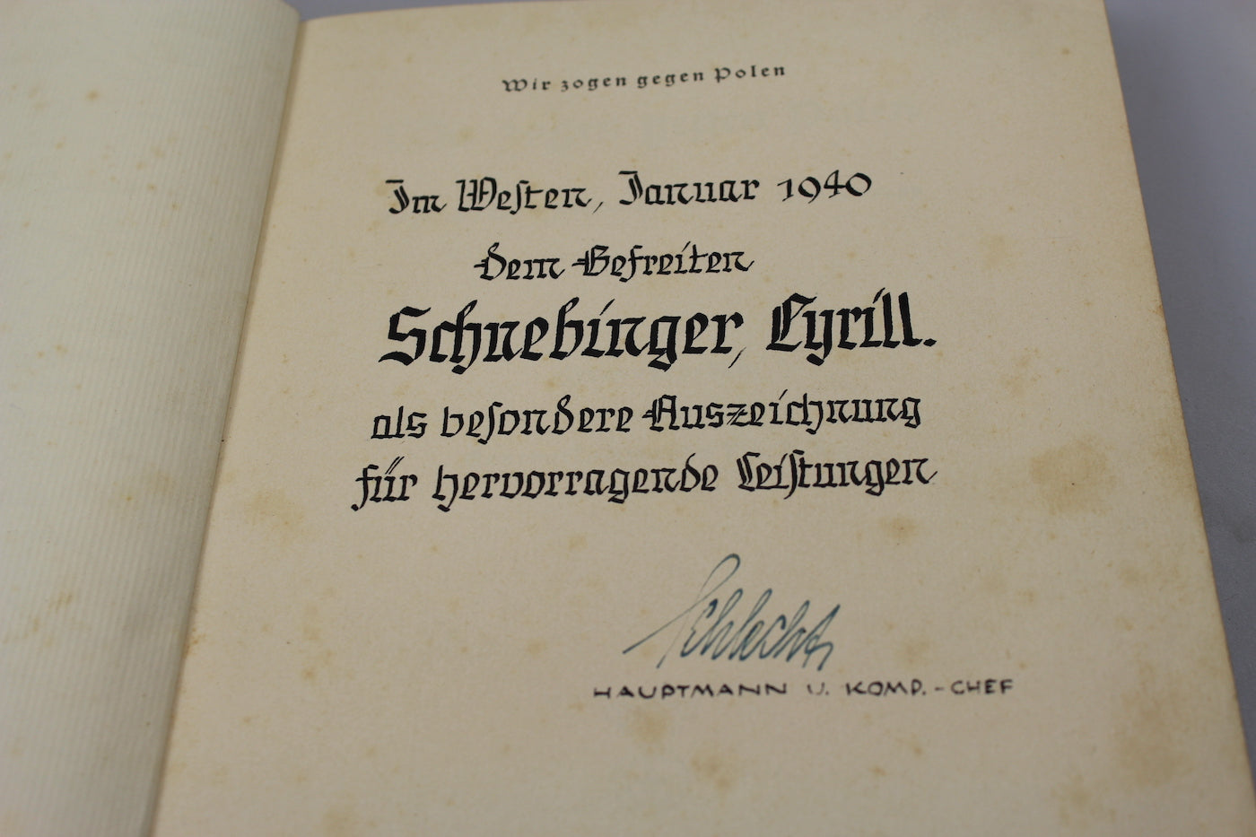 "Wirzogen gegen Polen" 1940