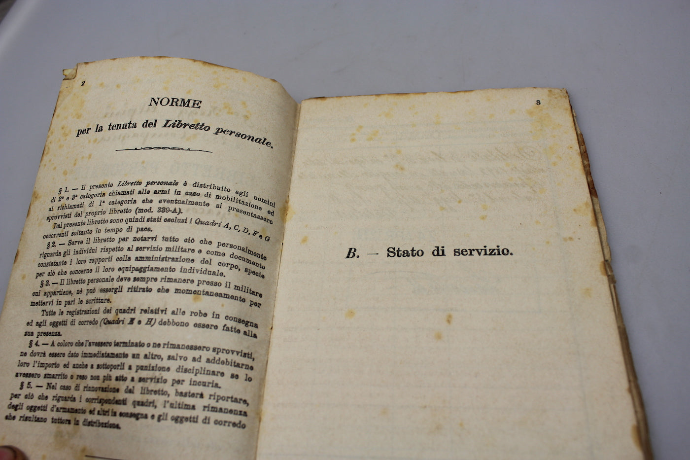 Libretto personale Alpino 5° Reggimento