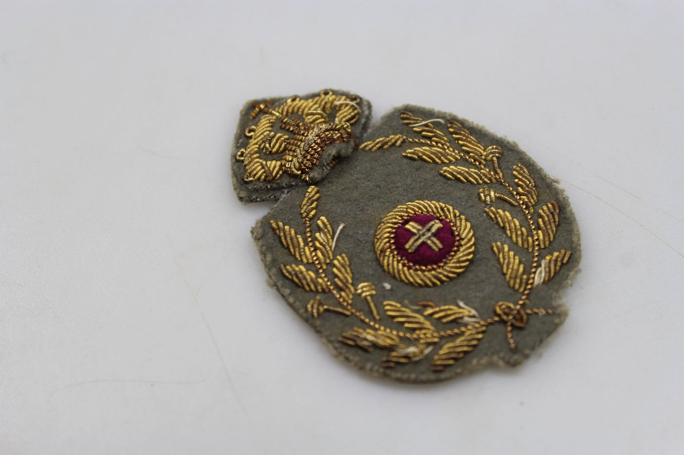 Fregio bustina Ufficiale Commissariato Militare REI WW 2