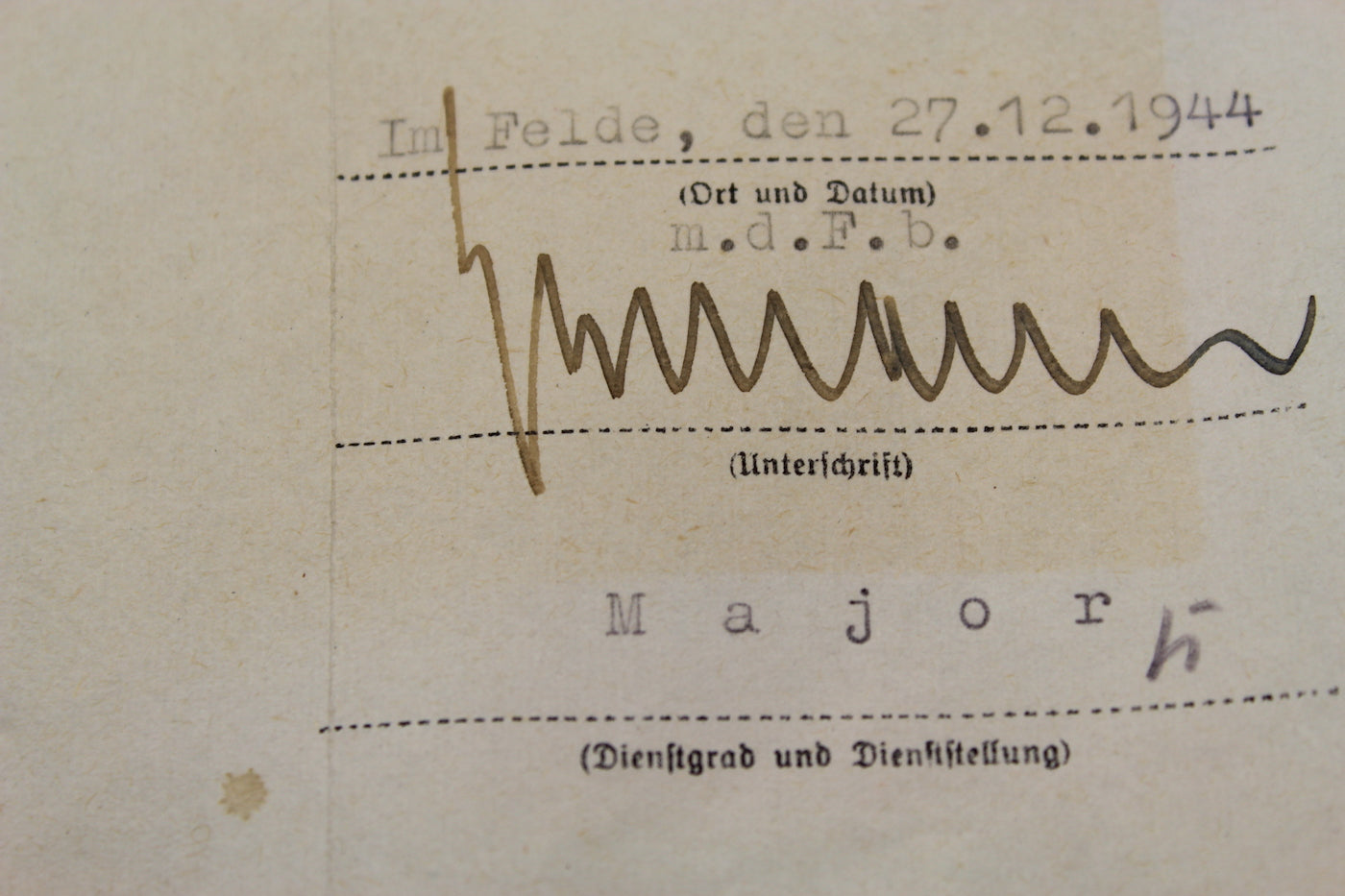 Attestato Infanterie Sturmabzeichen "Silver"