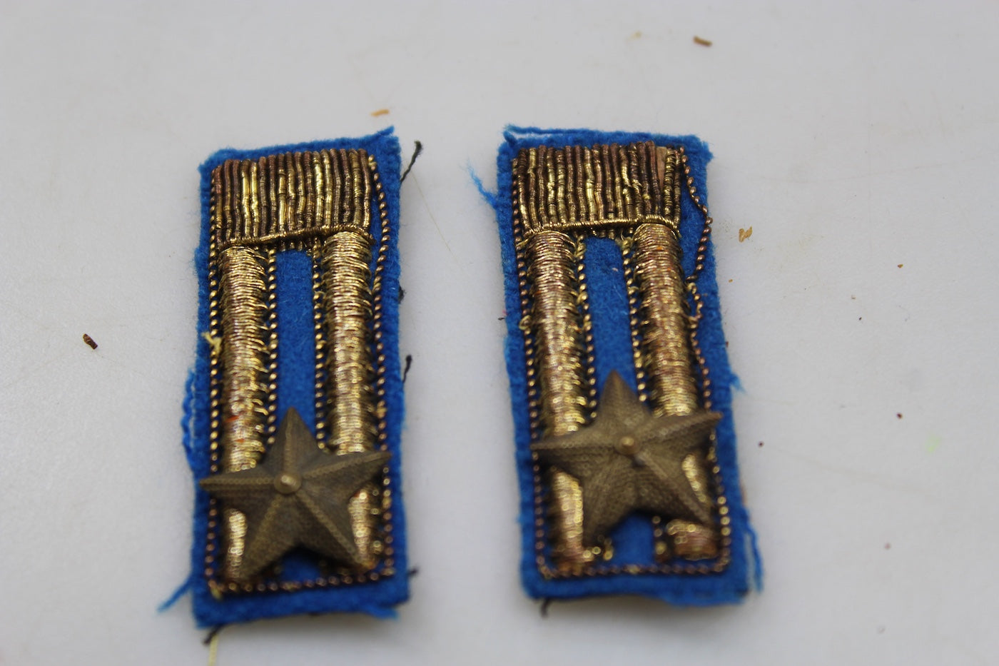 Coppia mostrine Ufficiale Stato Maggiore REI WW2