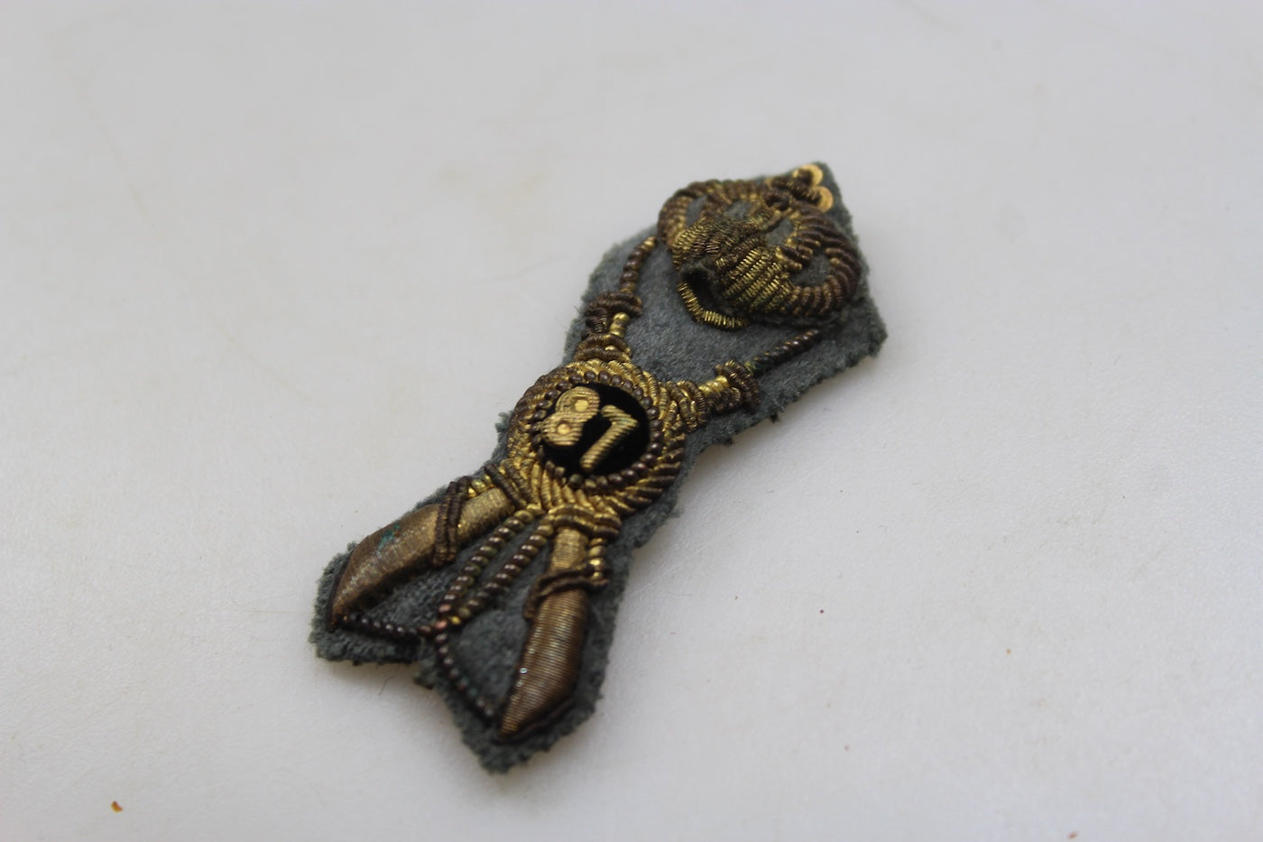 Fregio bustina Ufficiale Fanteria REI WW2, foto 2