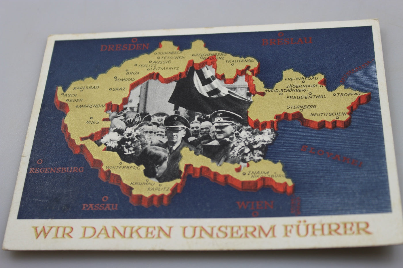Cartolina postale Annessione Sudeti al III° Reich.
