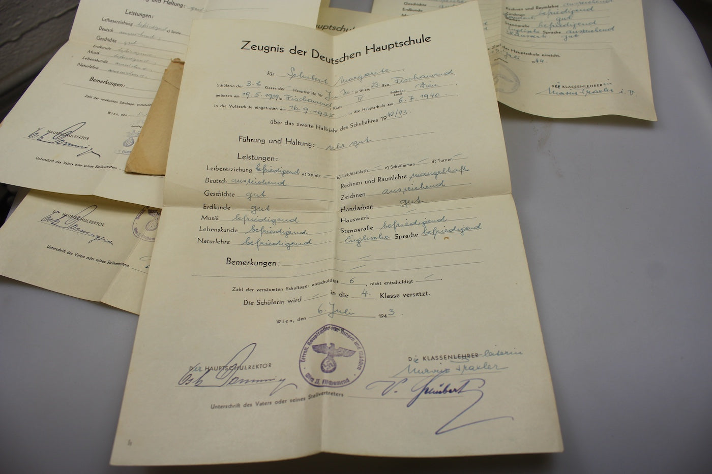 #5 pagelle scolastiche 3° Reich 1943/44