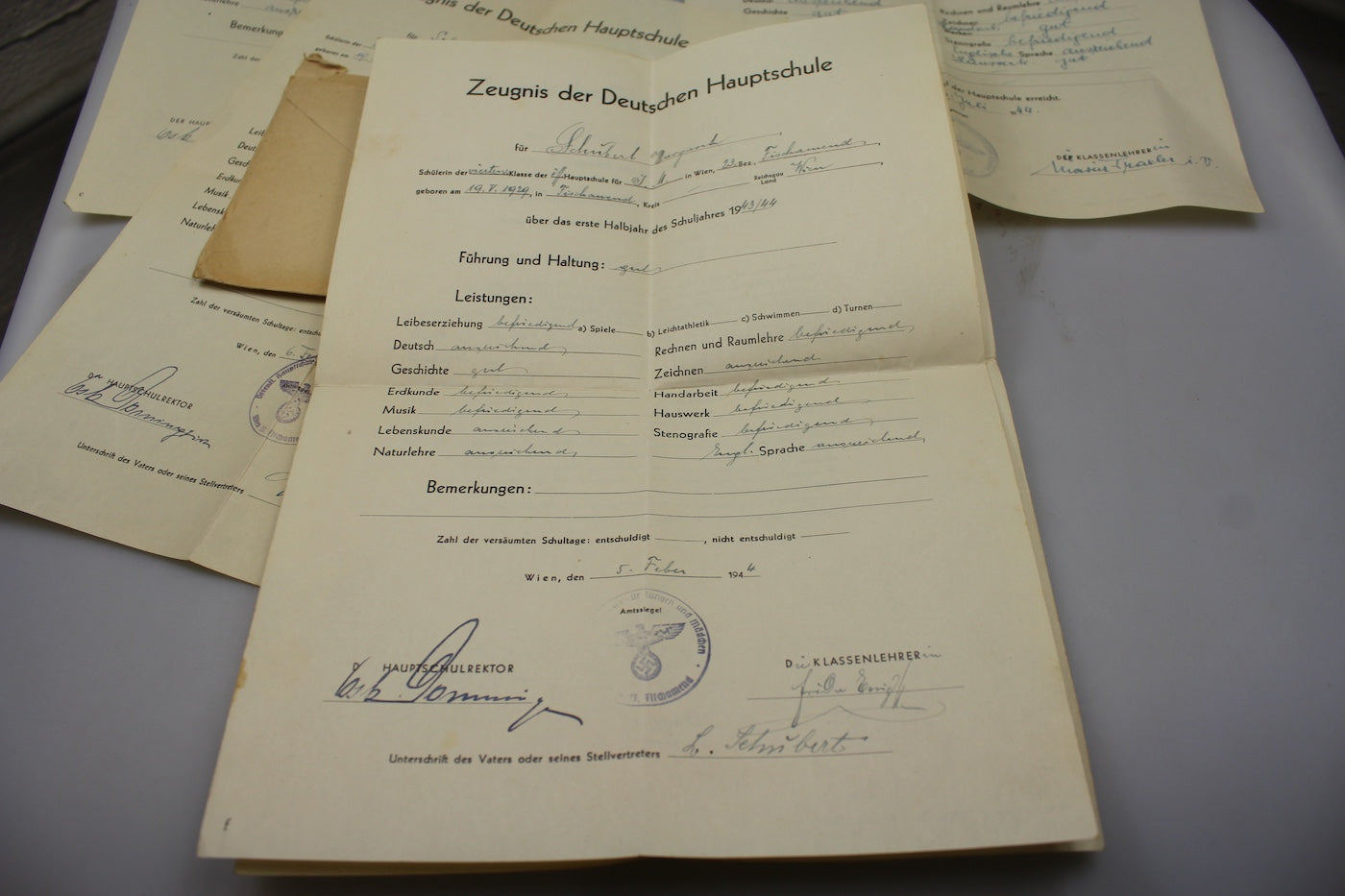 #5 pagelle scolastiche 3° Reich 1943/44