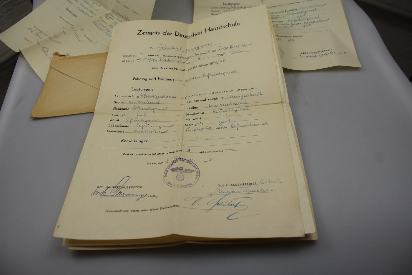 #5 pagelle scolastiche 3° Reich 1943/44