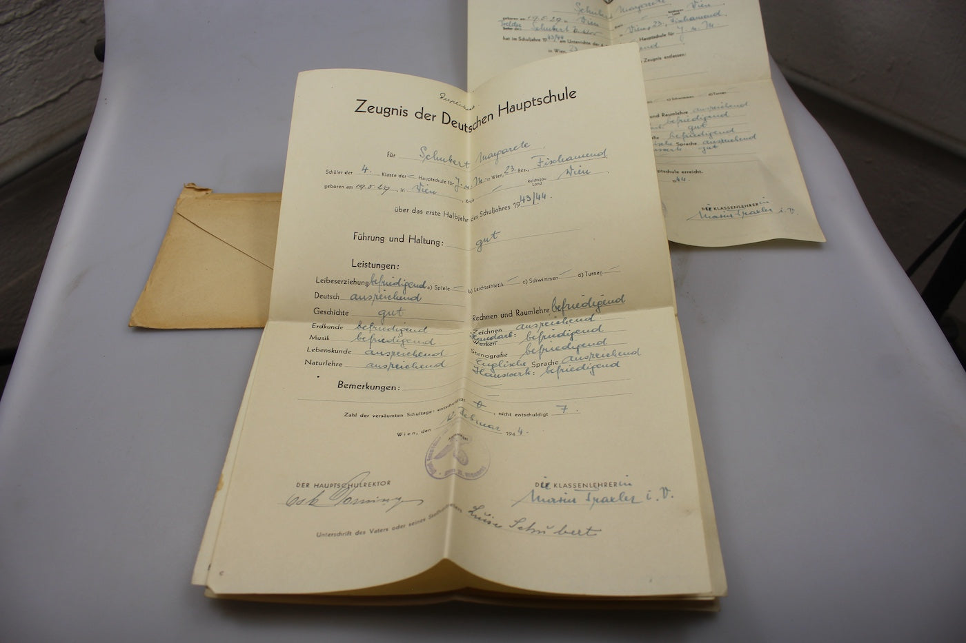 #5 pagelle scolastiche 3° Reich 1943/44