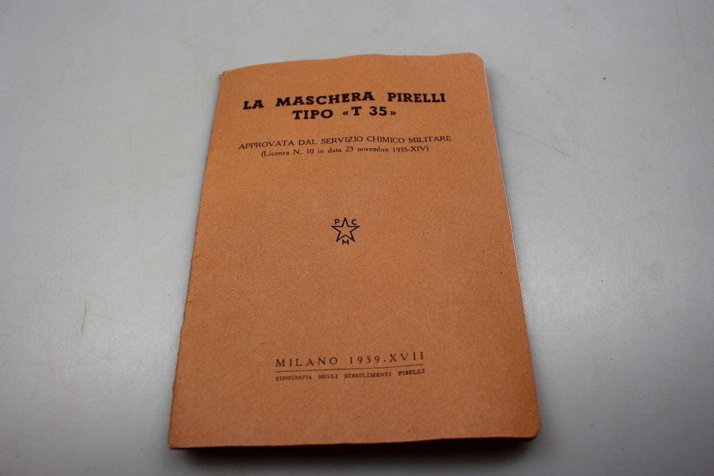 Manuale maschera antigas T.35