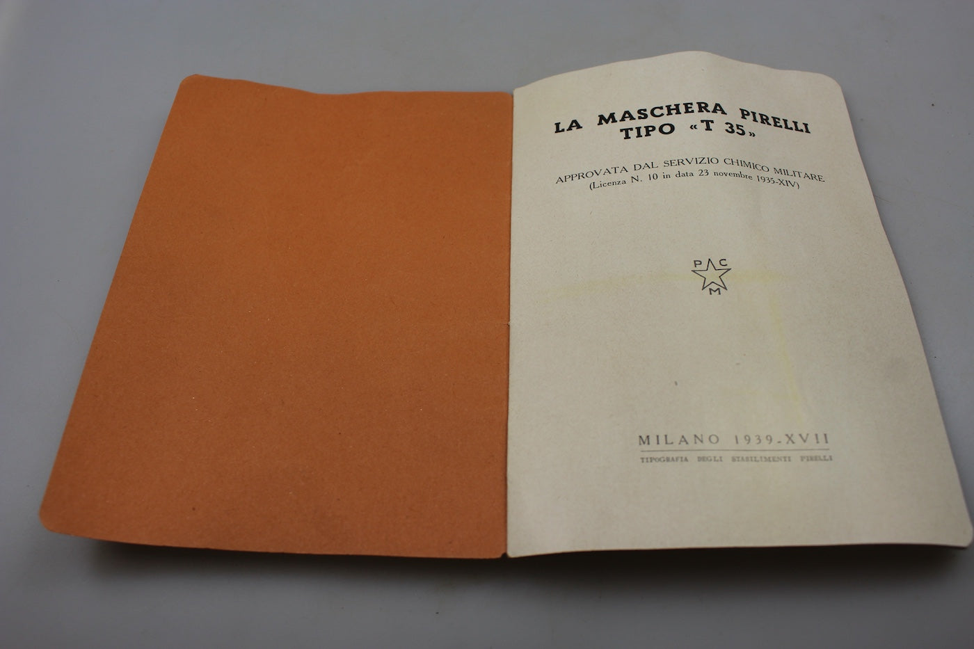 Manuale maschera antigas T.35