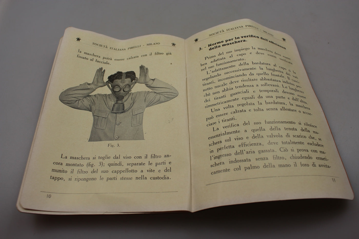 Manuale maschera antigas T.35