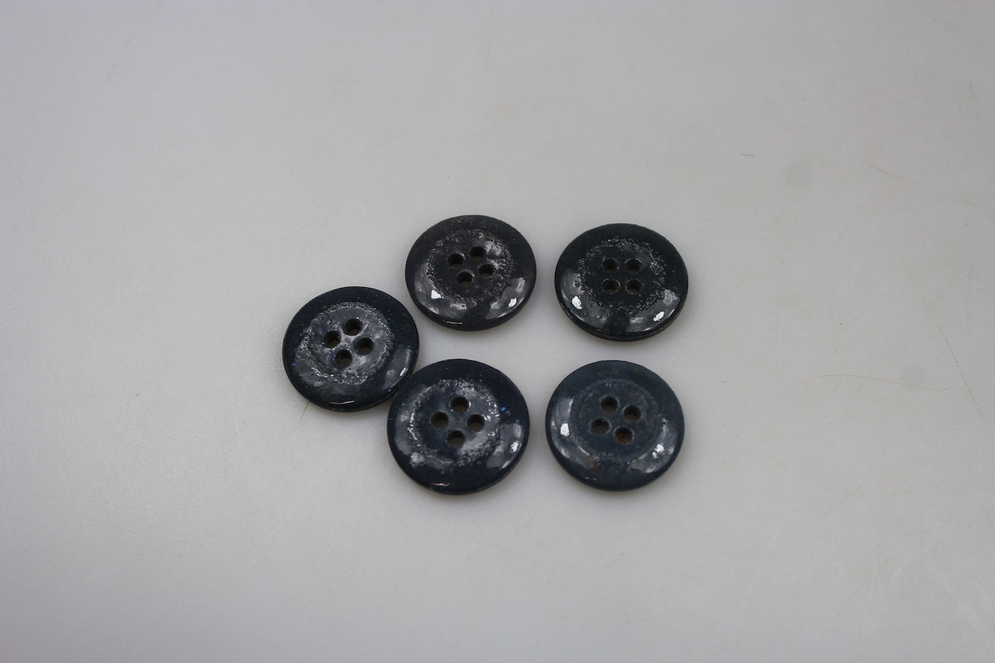#5 bottoni pasta di vetro 22mm WH WW2