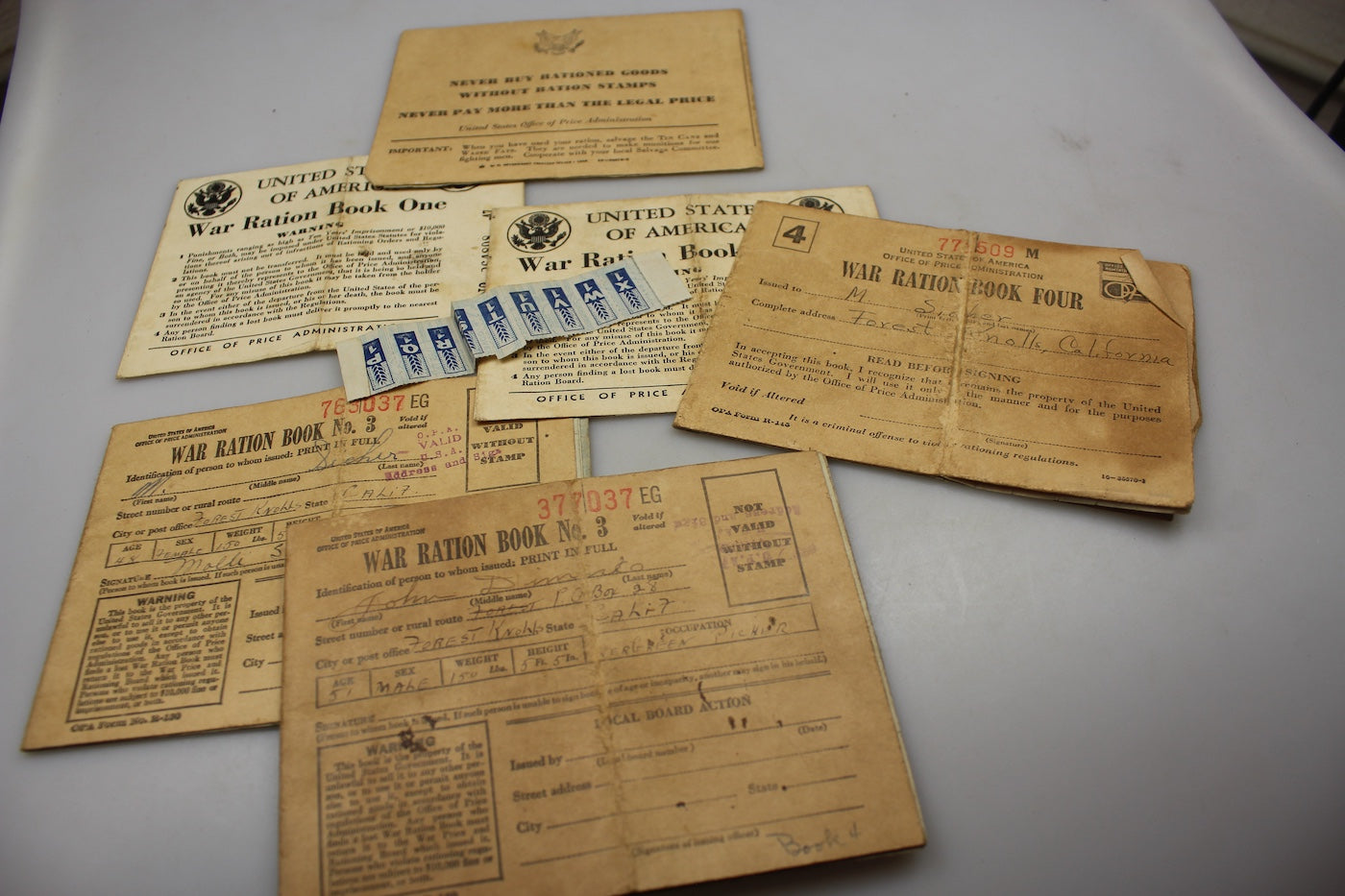 #6 War ration book US WW2 -
