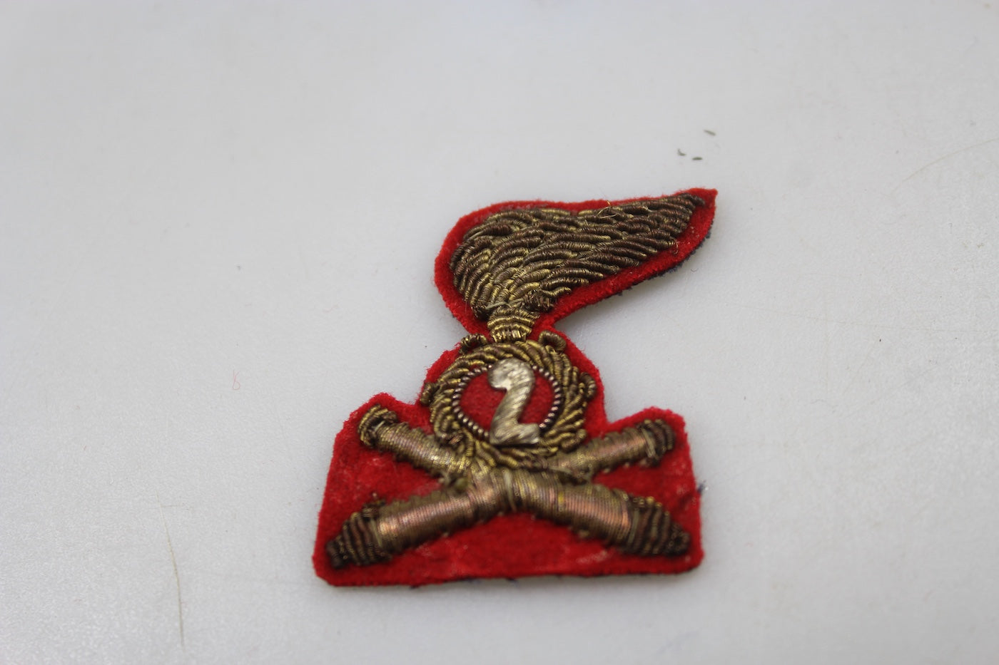 Fregio bustina Colonnello Comandante Artiglieria REI WW2