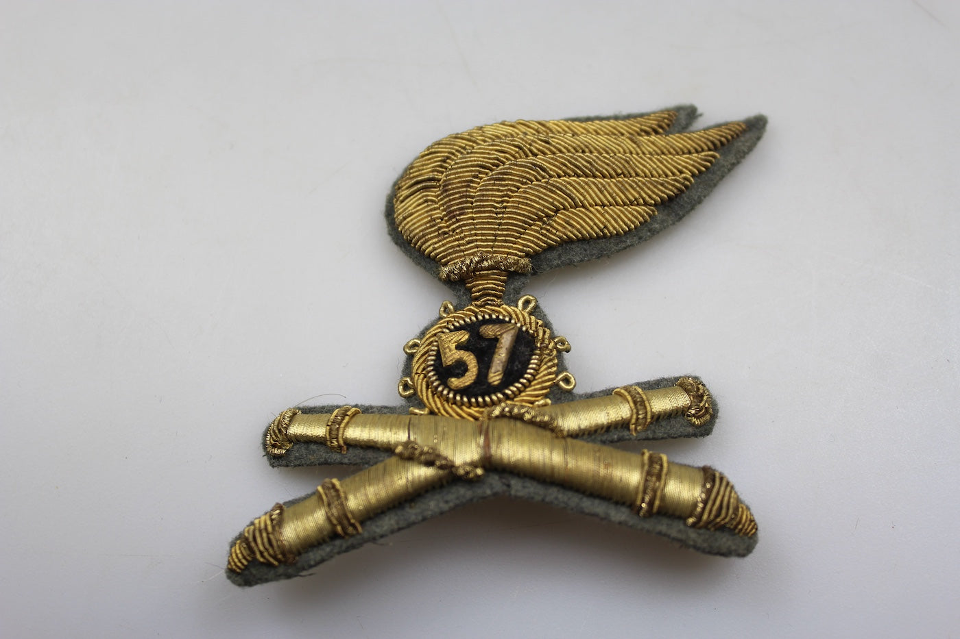 Fregio berretto M.34 Ufficiale Artiglieria REI anni 30/40'