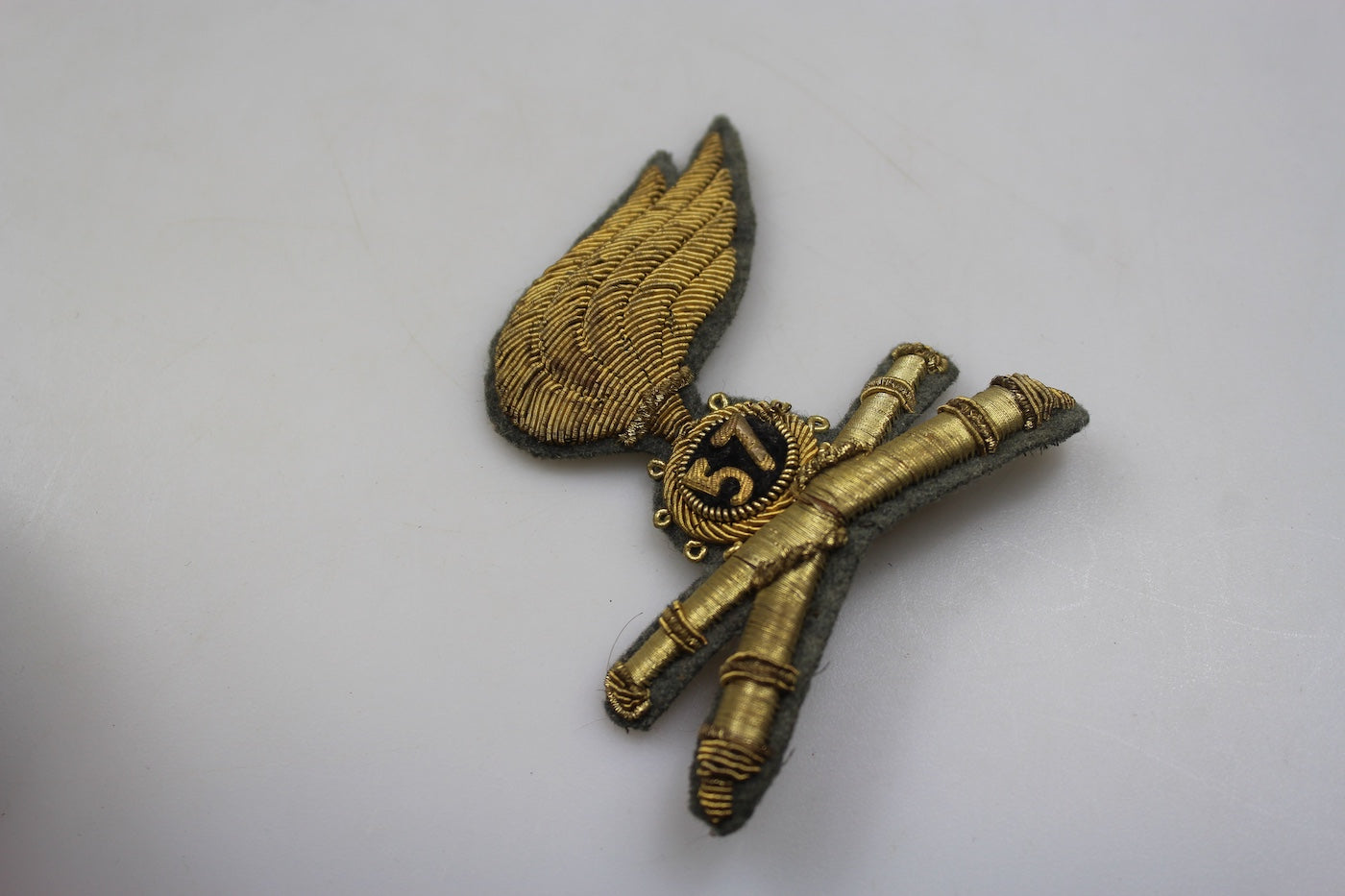 Fregio berretto M.34 Ufficiale Artiglieria REI anni 30/40'