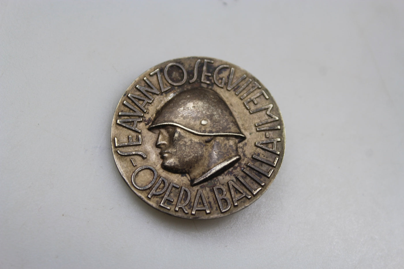 Spillone OB "Se avanzo seguitemi" anni 30/40'