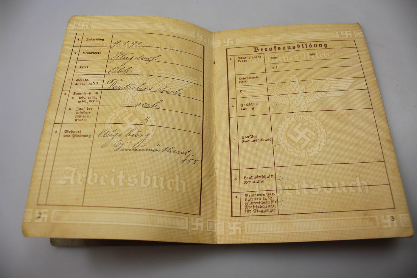 Arbeitsbuch III° Reich periodo bellico