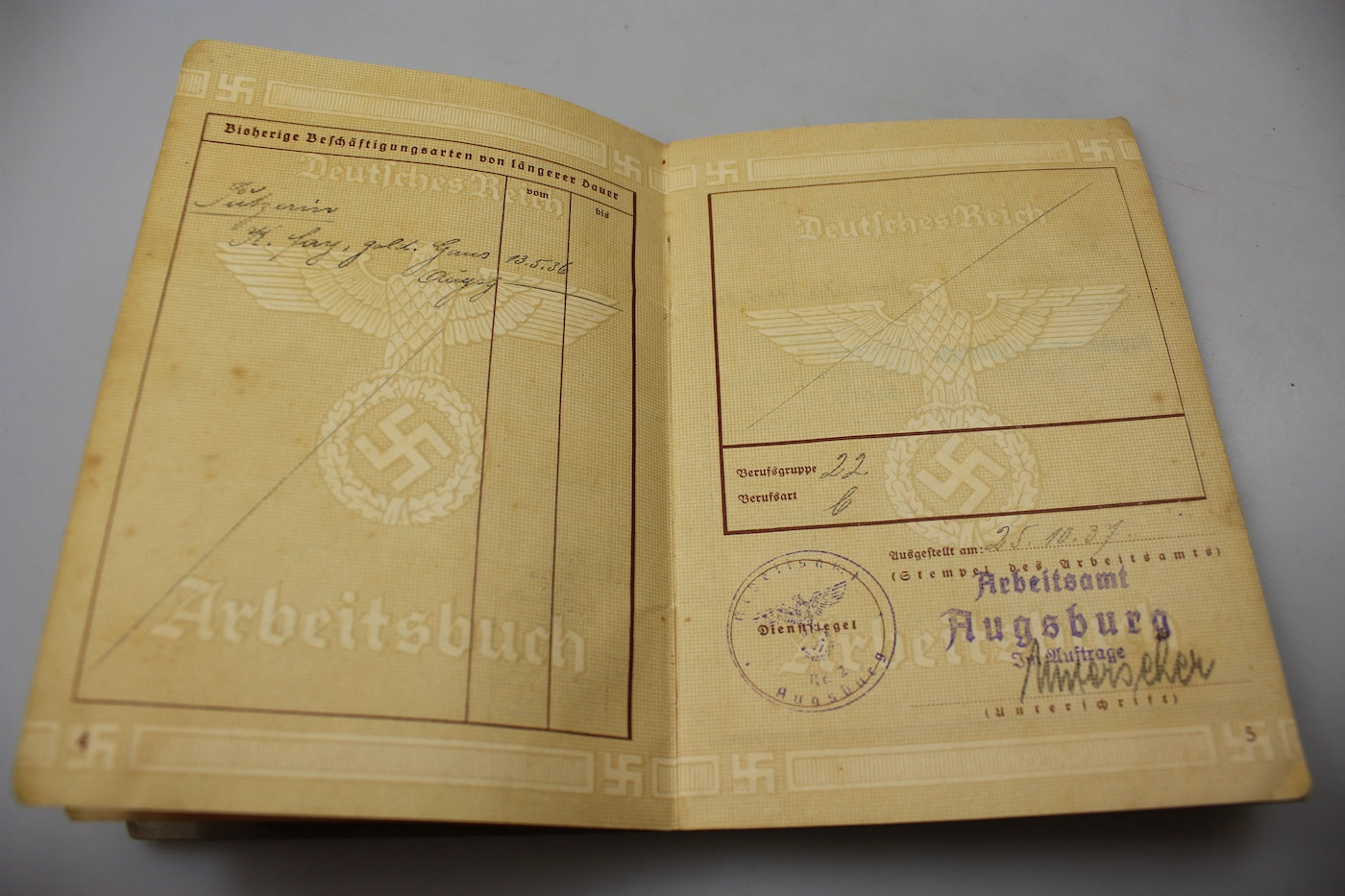 Arbeitsbuch III° Reich periodo bellico