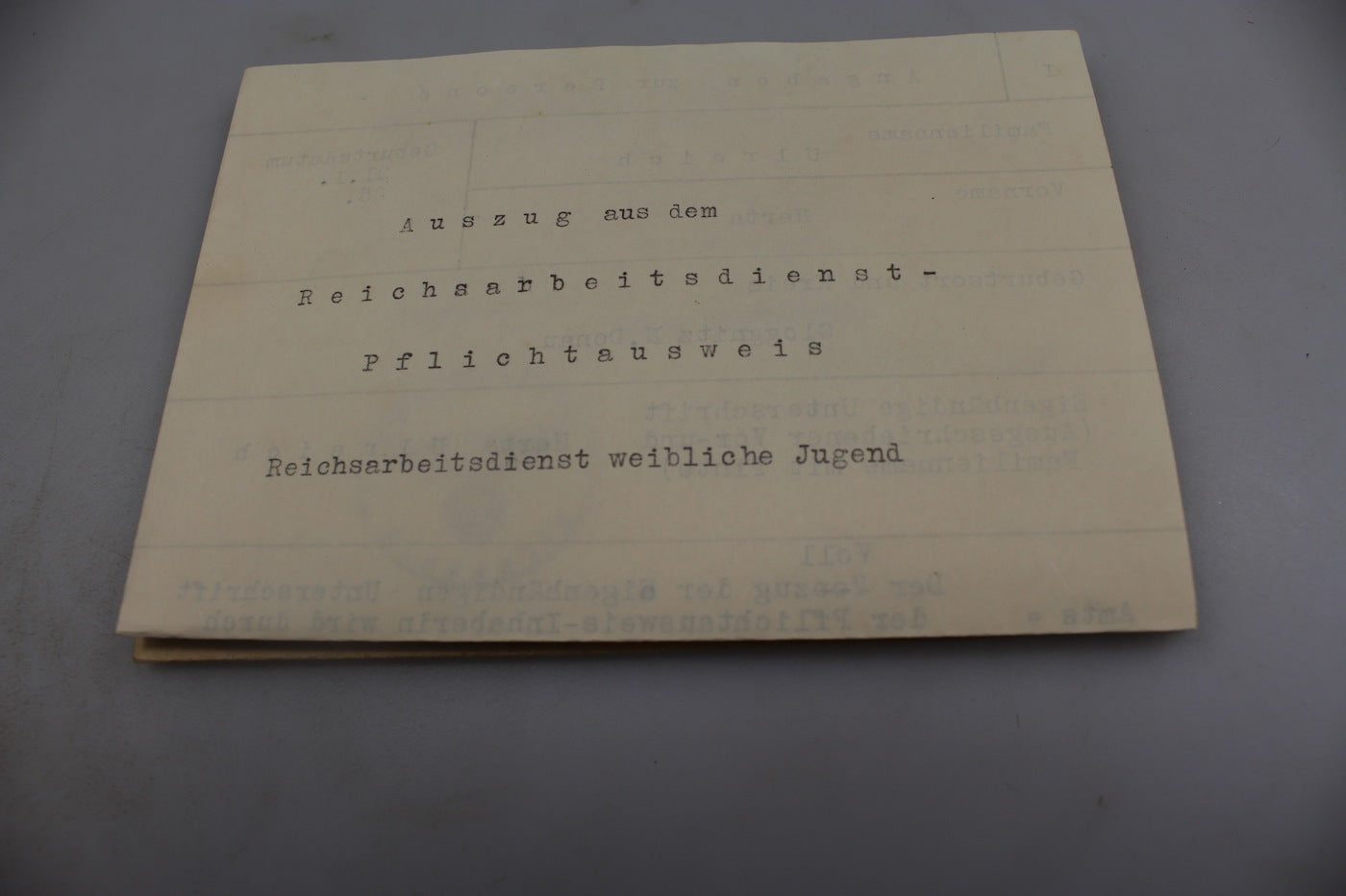 RAD - Pflichtausweis,