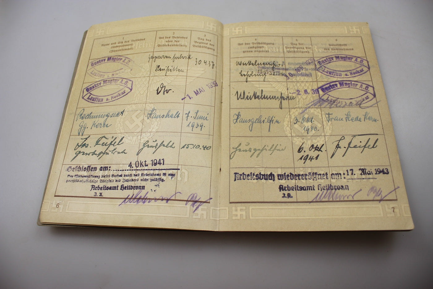 Arbeitsbuch III° Reich periodo bellico, foto 5