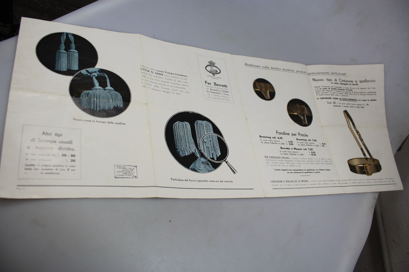 Brochure/catalogo negozio articoli militari REI anni 30/40
