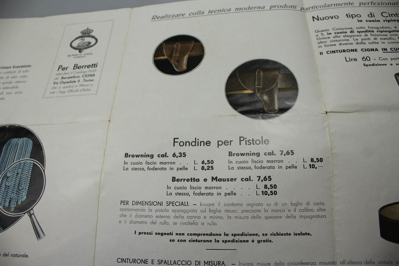 Brochure/catalogo negozio articoli militari REI anni 30/40