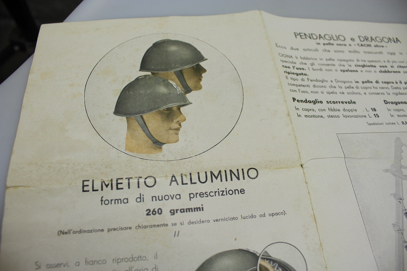 Brochure/catalogo negozio articoli militari REI anni 30/40