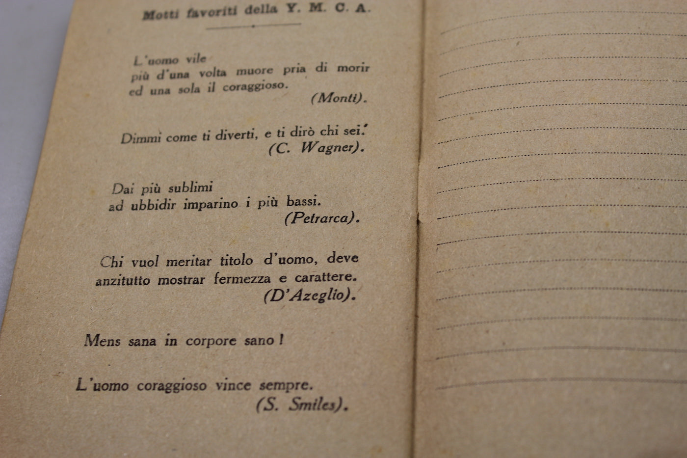 Agenda YMCA 1919