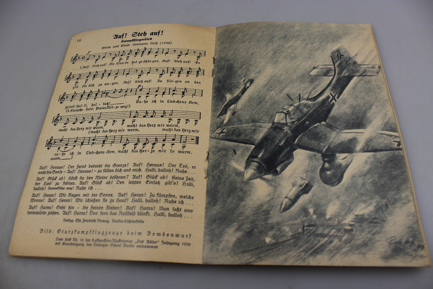 "Liederbuches der Luftwaffe" canzoni Luftwaffe
