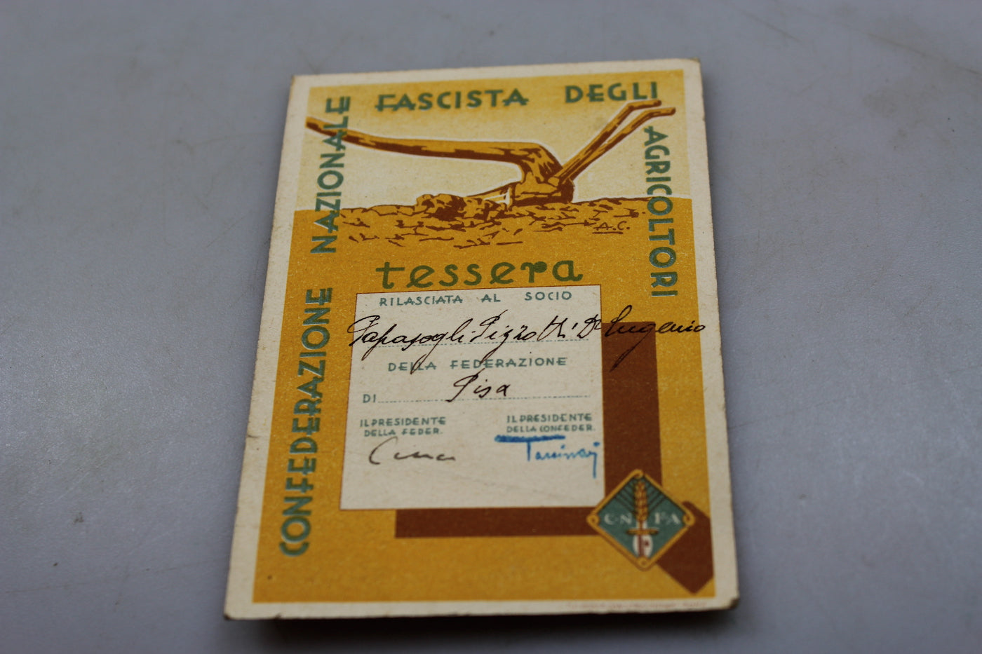 Tessera CNFA 1933 - XI°
