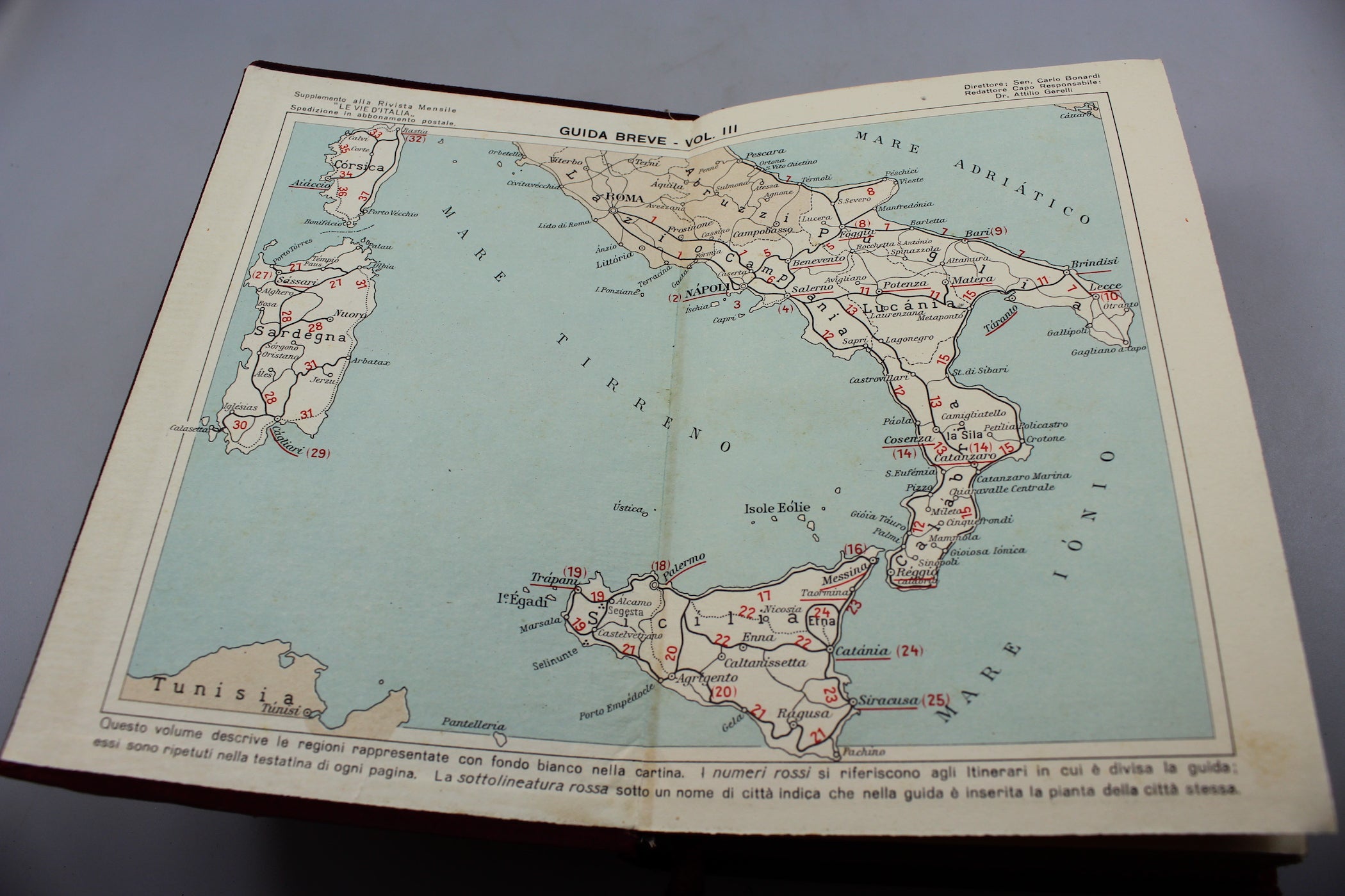 "Italia Meridionale - Insulare - Libia" Guida breve - CTI - 1940