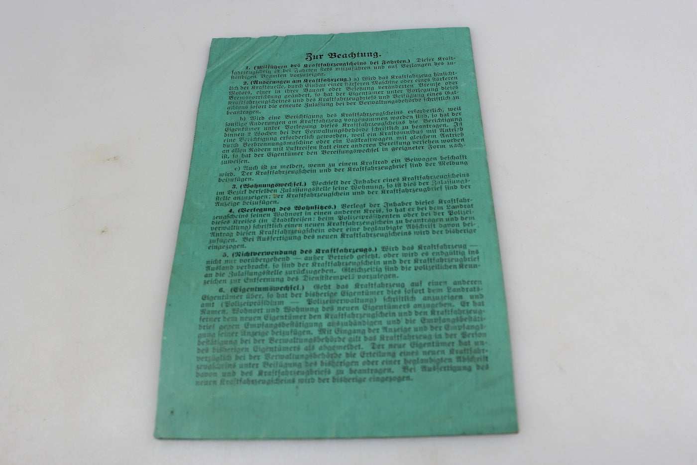 Kraftfahrzeugschein - NSU Giugno 1939