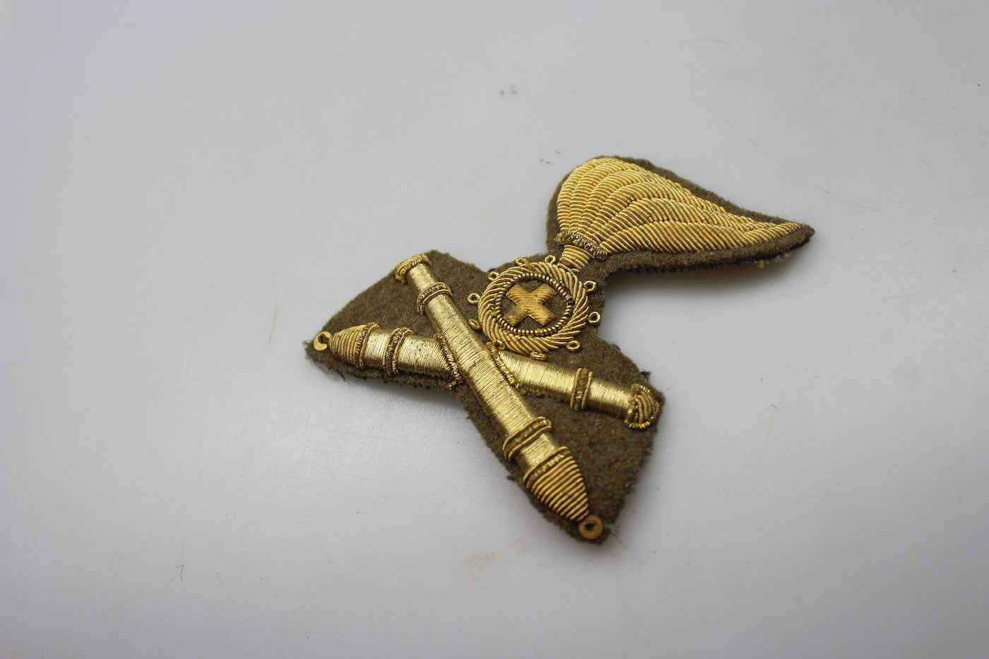 Fregio berretto M.34 Ufficiale Artiglieria Coloniale REI anni 30/40'