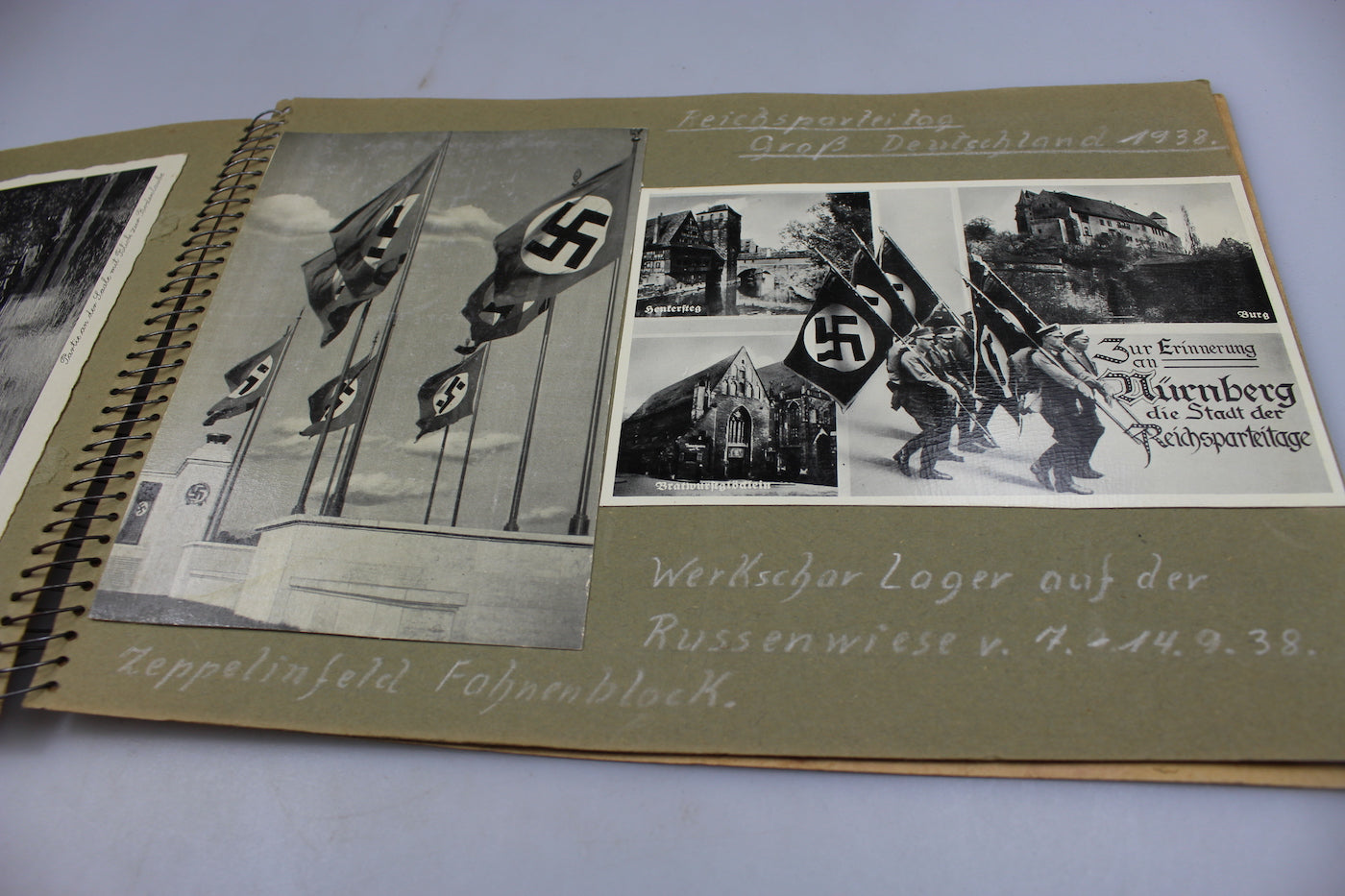 # 4 cartoline del Reichsparteitag 1938 a Norimberga