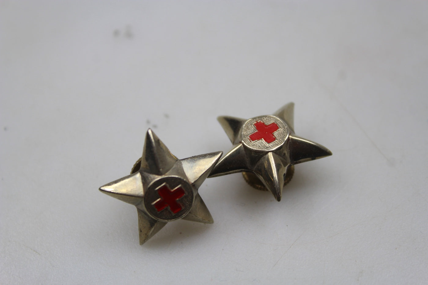 Coppia stellette da bavero CRI anni 30/40'