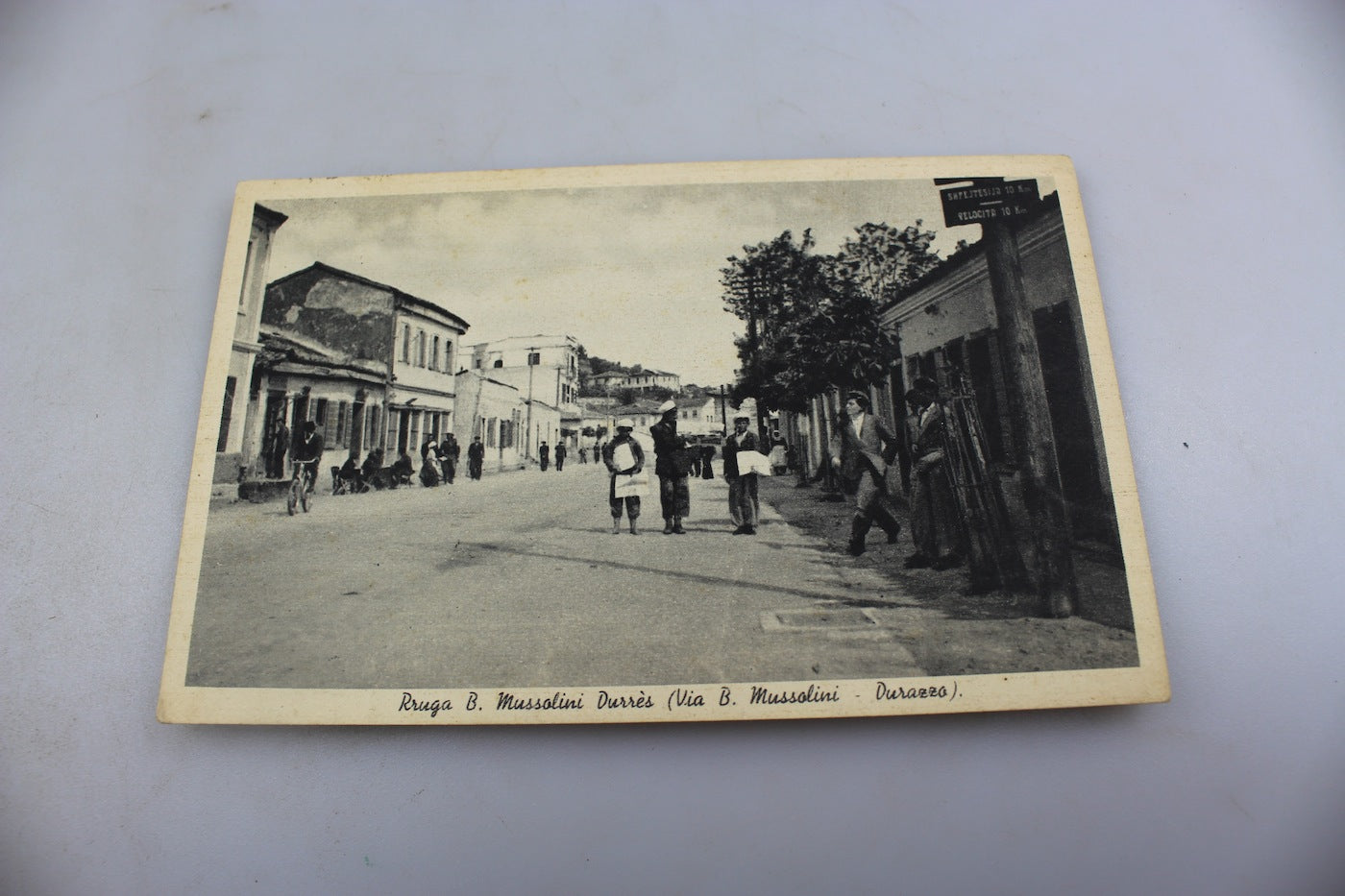 Cartolina postale Via B.Mussolini - Durazzo