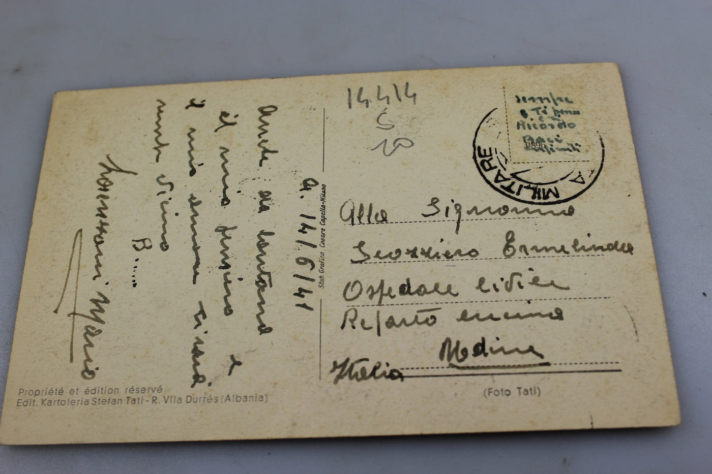 Cartolina postale Via B.Mussolini - Durazzo