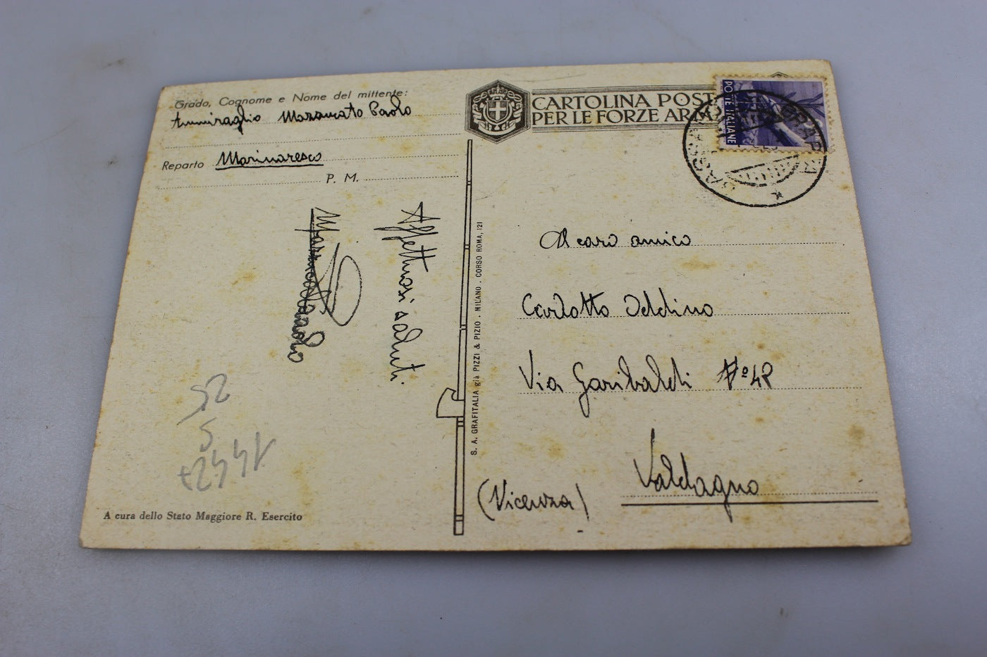 Cartolina postale FFAA