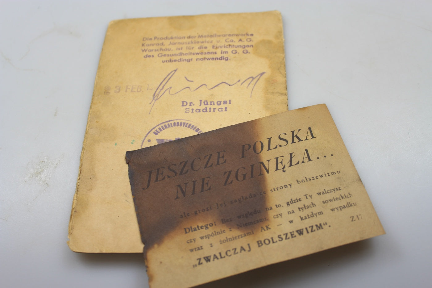 Documento Ausweis cittadino Polacco WW2