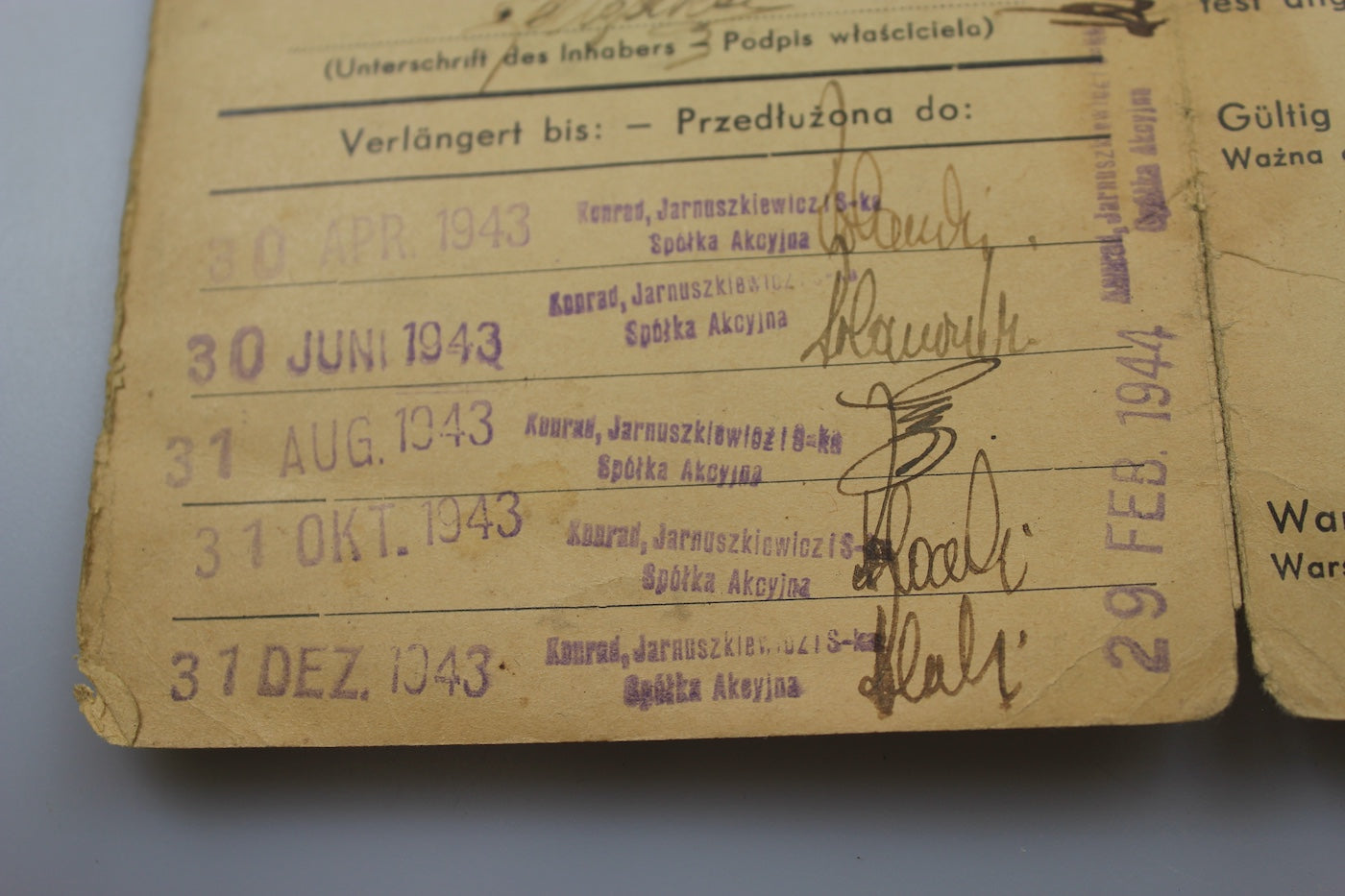Documento Ausweis cittadino Polacco WW2