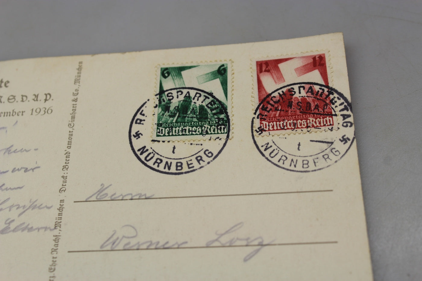Cartolina postale Reichsparteitag - Nurnberg 1936