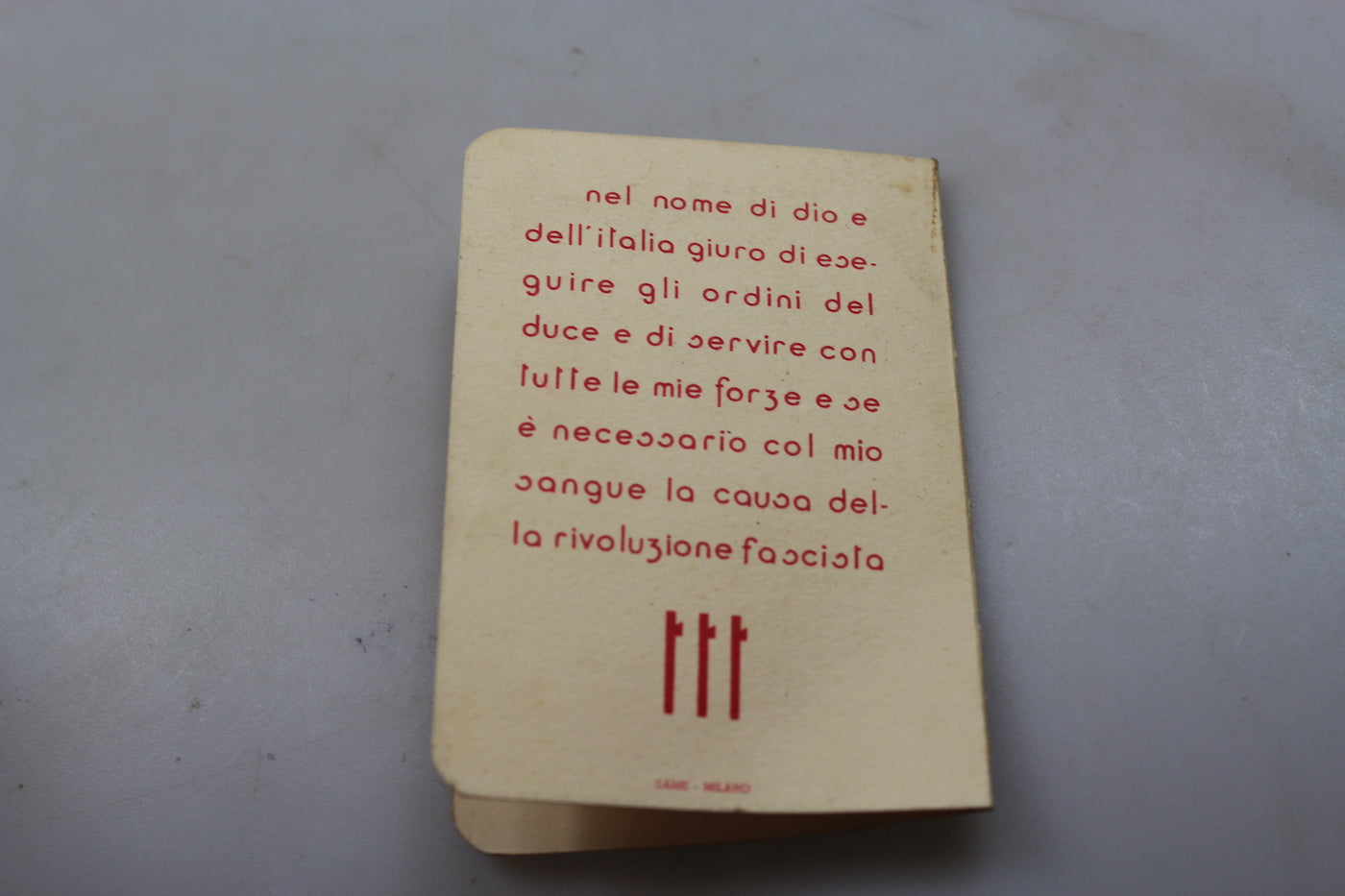 Tessera "Giovane Italiana" XV° EF