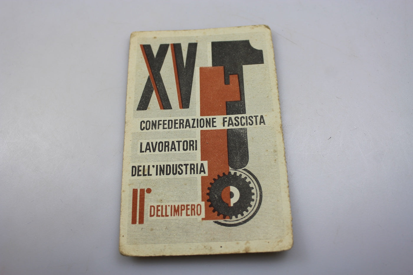 Tessera iscritto C.F.L.I. - 1937 XV° E.F.