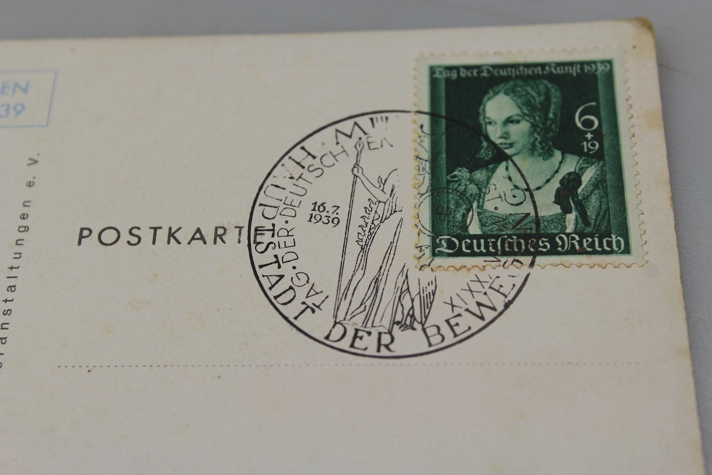 Cartolina postale Tag der deutschen Kunst - Munchen 14-16/7/1939, foto 3