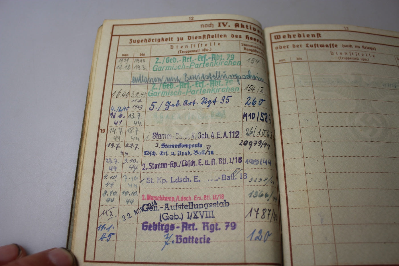 Wehrpass Gebirgsjager 1939-45, foto 6