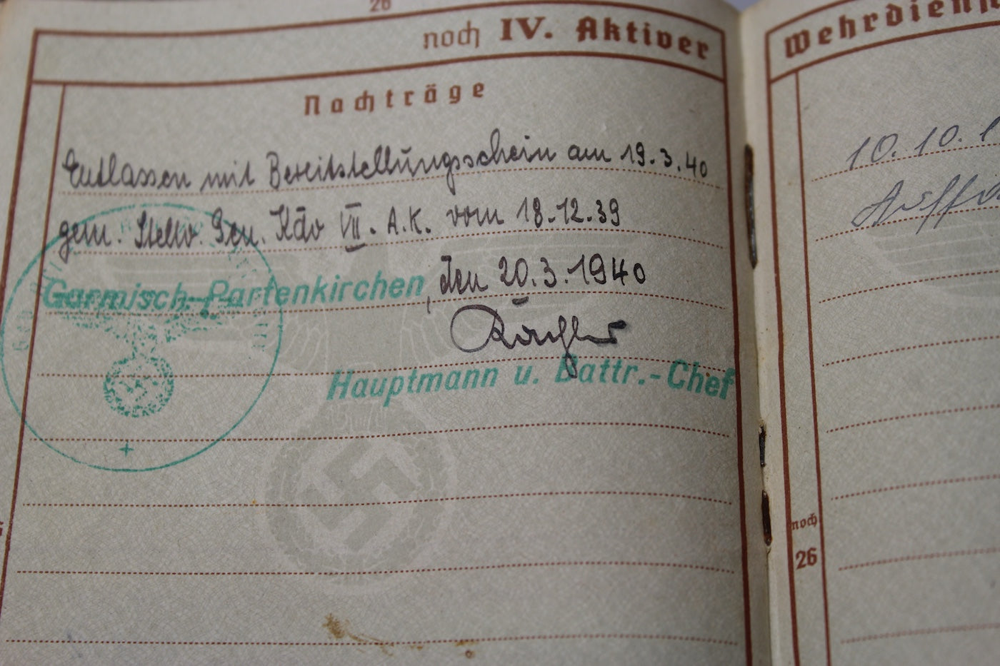 Wehrpass Gebirgsjager 1939-45, foto 10