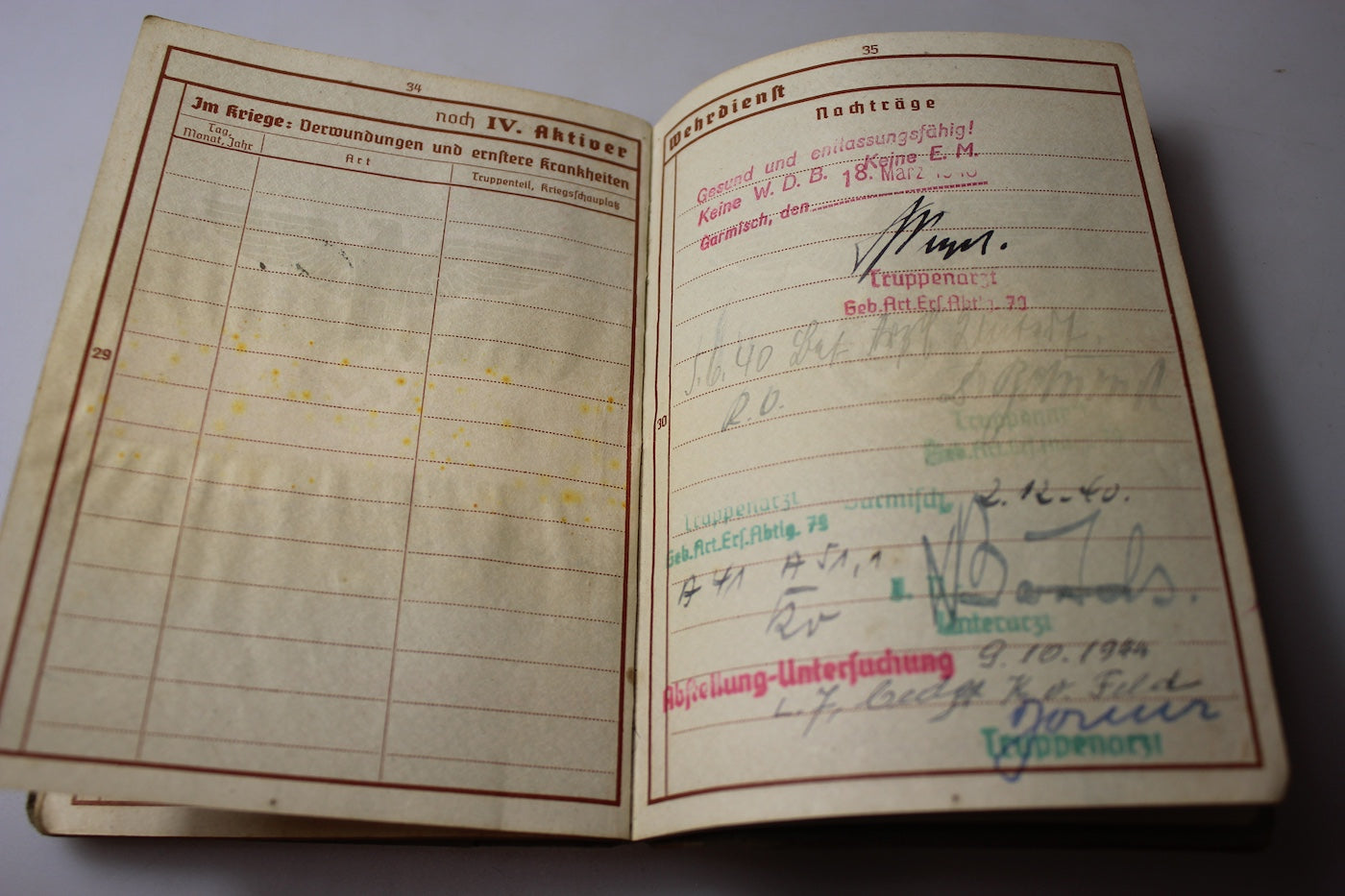 Wehrpass Gebirgsjager 1939-45