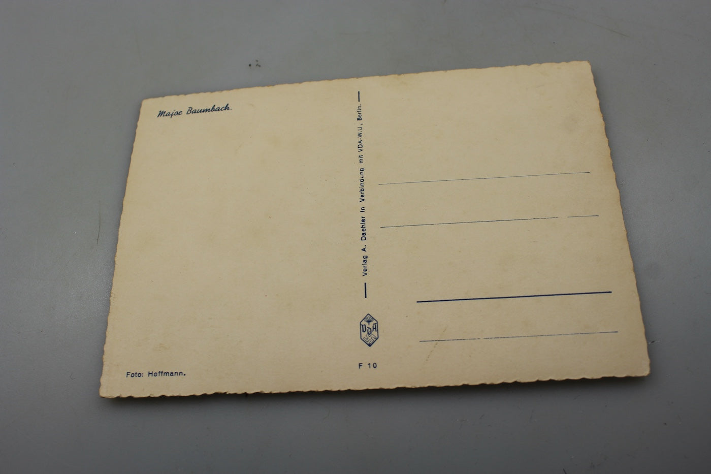Major Baumbach - Cartolina postale serie Rittertrager WW2, foto 2