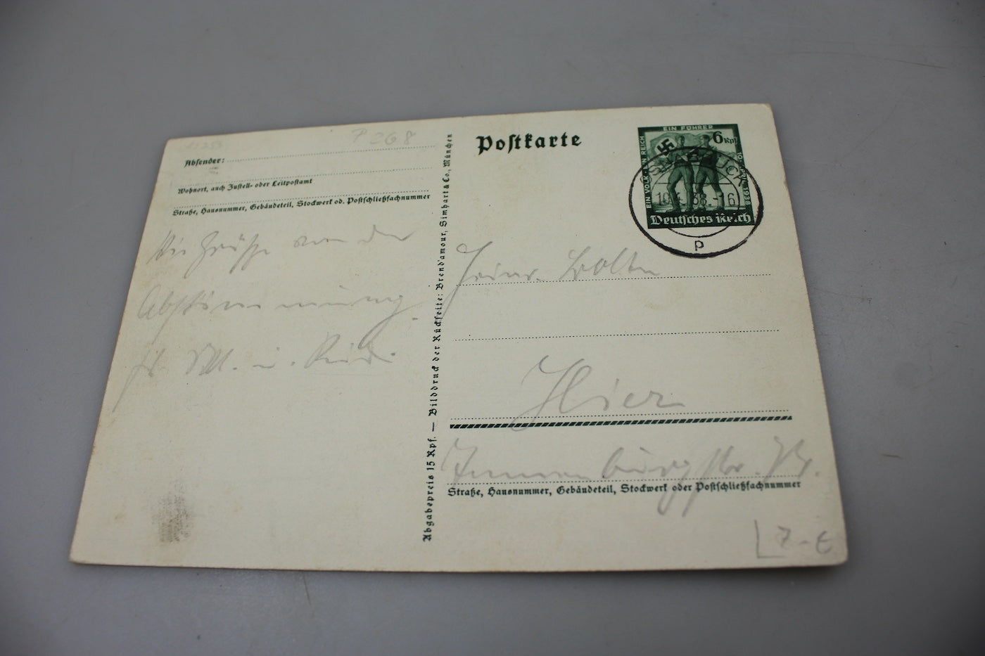 Cartolina postale 13 Marzo 1938 - Annessione Austria al III° Reich, foto 2